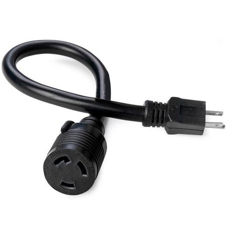 KAPSCO MOTO Kapsco Moto PIGG21 20 in. 15 Amp Adapter Cord Standard US Plug Male & 30 Amp Locking Connector Female PIGG21